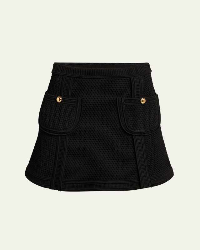 Pocket Knit Mini Skirt